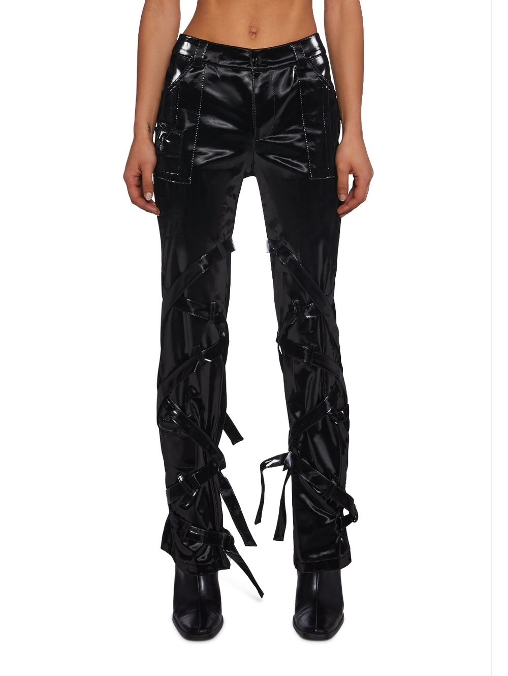 Darker Wavs Modulation Liquid Velvet Strappy Pants